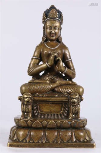 A Copper Siwate Buddha Statue.