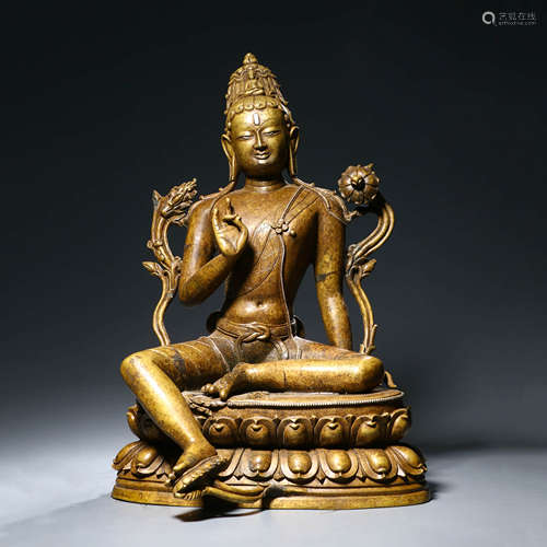 A Brass Statue of Buddha