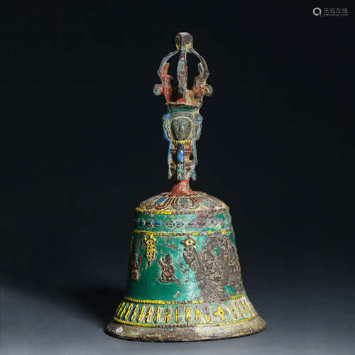 A Painted Bronze Vajra, Buddhist Implement