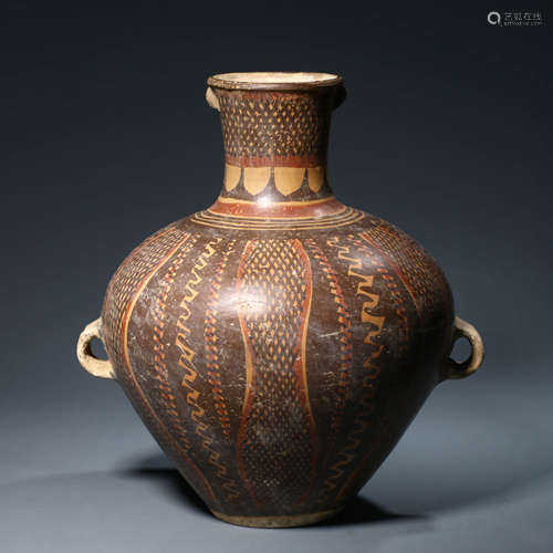 A Majia Kiln Pottery Globular Jar