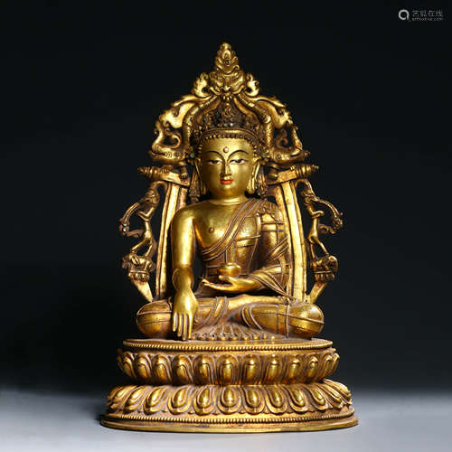 A Gilt Bronze Figure of Buddha