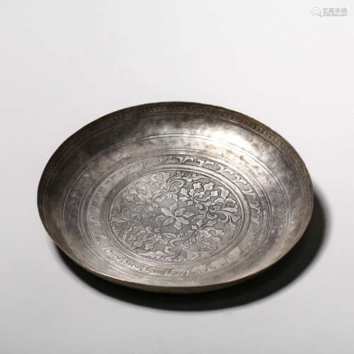 A Silver Flower Plate