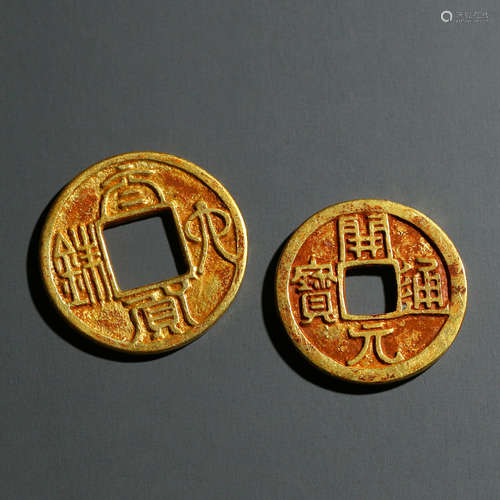 Two Chinese Gold Coins