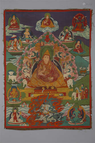 A Tsongkhapa Buddha Thangka.