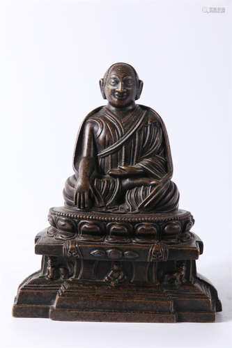 An Alloy Copper Guru Buddha Statue.