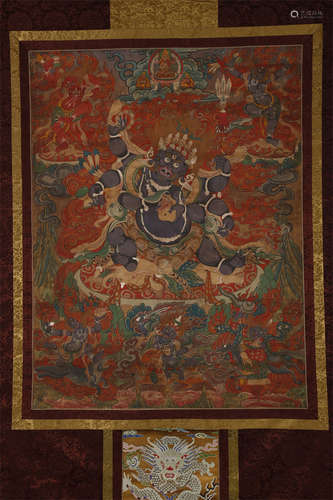 A Six-Arm Mahakala Buddha Thangka.