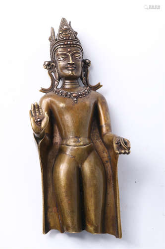 A Copper Bodhisattva Buddha Statue.