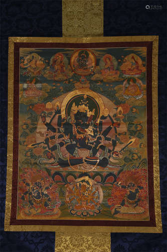 A Guhyasamaja Buddha Thangka.