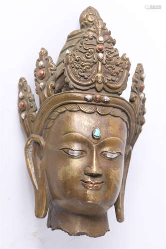 An Avalokitesvara' Head Sculpture.