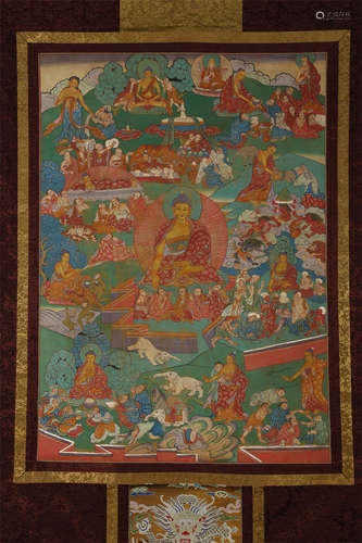 A Sakyamuni Buddha Thangka.