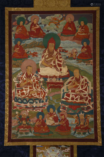 A Tsongkhapa Buddha Thangka.