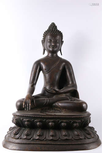 A Copper Ladakh Buddha Statue.