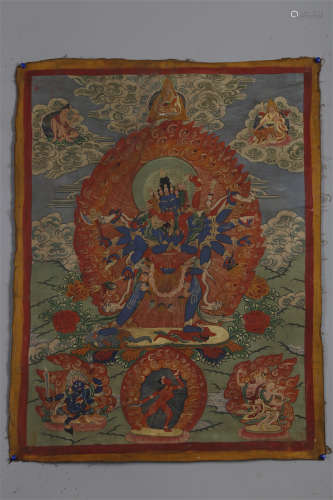 A Chakrasamvara Buddha Thangka.