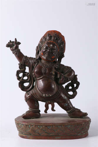 A Copper Vajrapani Buddha Statue.