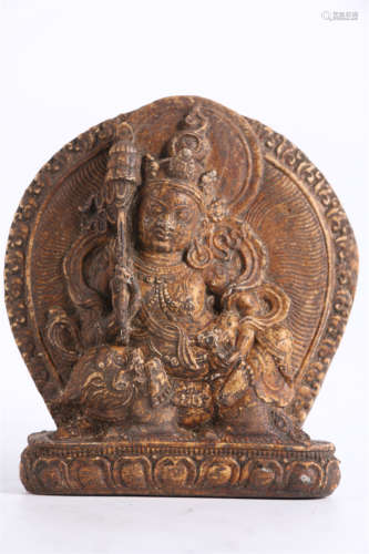 A Stone Tsha-Tsha of Vaisravana Buddha.