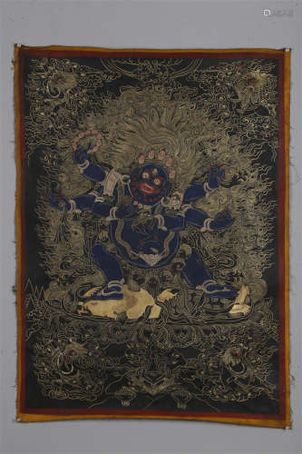 A Six-Arm Mahakala Buddha Thangka.