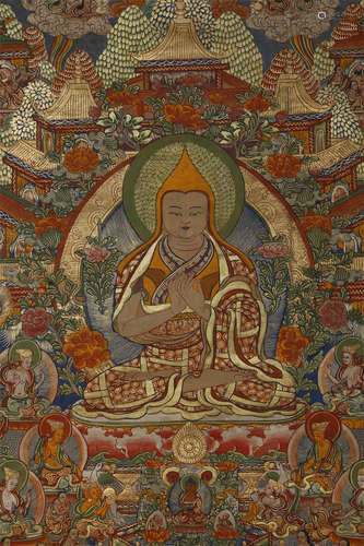 A Tsongkhapa Buddha Thangka.