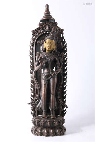 An Alloy Copper Buddha Statue.