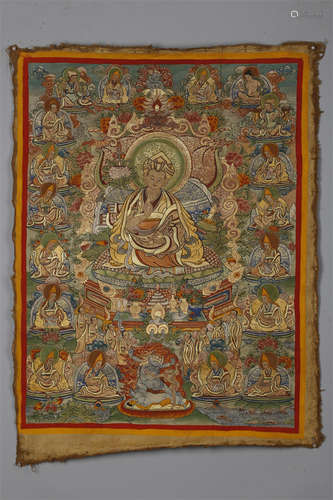 A Guru Buddha Thangka.