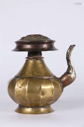 A Gilt Copper Pot.