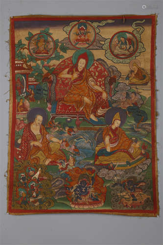 A Tsongkhapa Buddha Thangka.