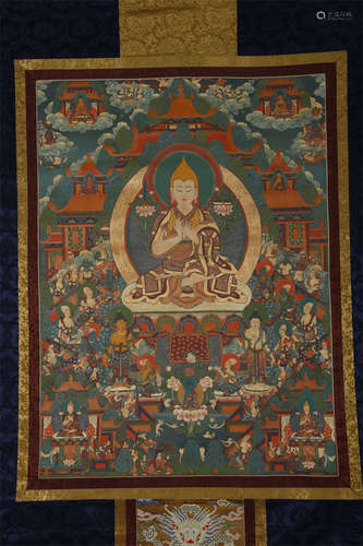 A Tsongkhapa Buddha Thangka.