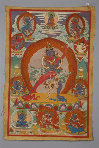 A Chakrasamvara Buddha Thangka.