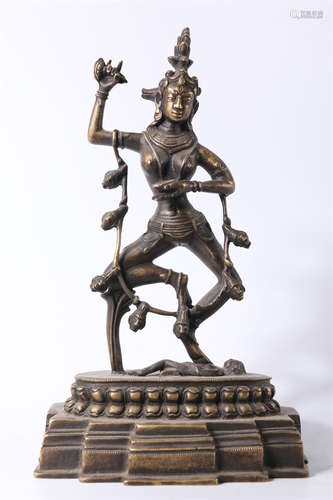 A Copper Dakini Buddha Statue.