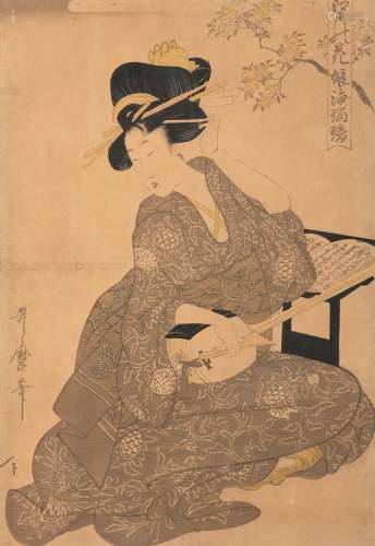 KITAGAWA UTAMARO 喜多川歌麿 (Japon, 1752-1806) Courtisane jou...