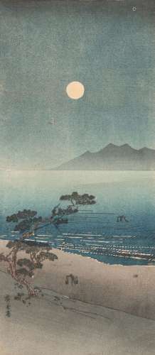 D'après UTAGAWA HIROSHIGE 歌川広重 (1797-1858) Vue lointaine...