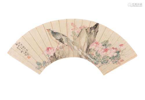 HU YINGXIANG 胡应祥 (Chine, 1865-1951) Oiseau de paradis et ...