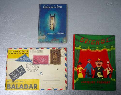 PREVERT (Jacques) : trois livres pour enfants en éditions or...