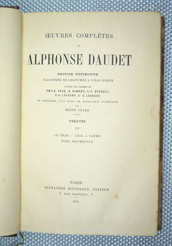 DAUDET (Alphonse) : OEuvres complètes. Édition définitive il...