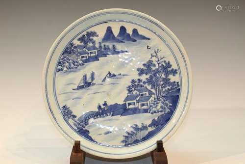 Chinese Blue and White Porcelain Plate