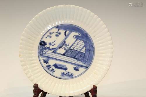 Chinese Blue and White Porcelain Dish