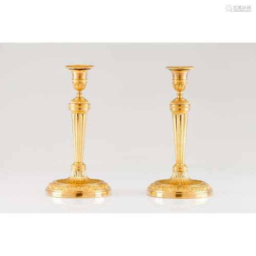 A pair of Louis XVI large candlesticks