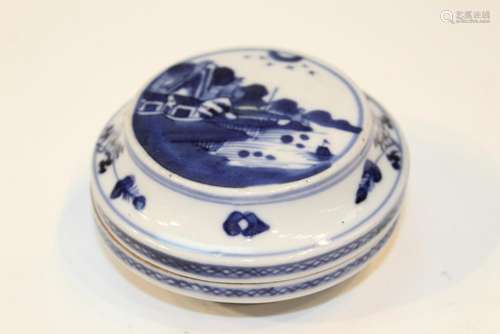 Chinese Blue and White Porcelain Ink Box