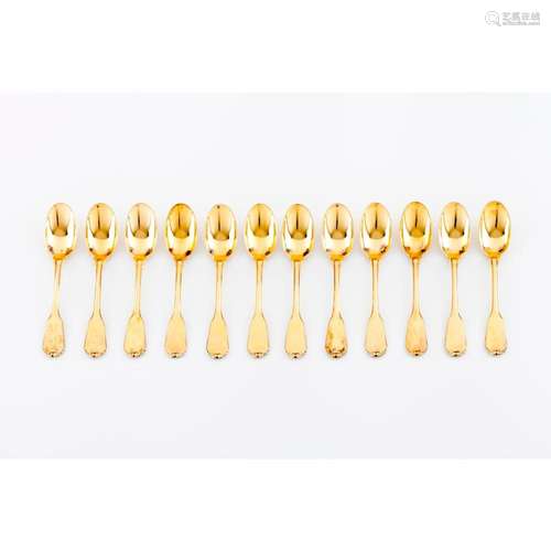 A set of 12 coffee spoons