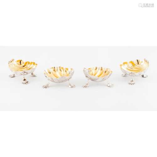 A set of 4 George IV shell cups