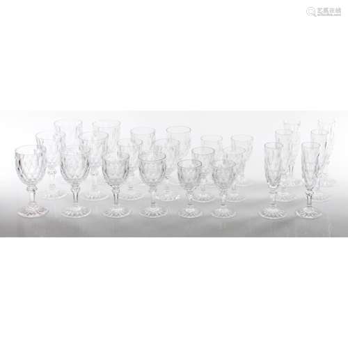 A set of 24 cut crystal drinking glasses set