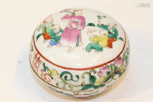 Chinese Famille Rose Porcelain Box