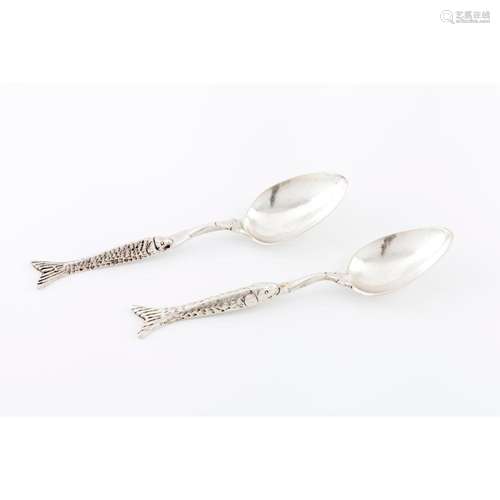 A pair of serving spoons