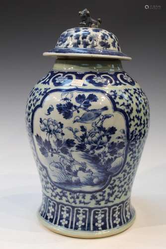 Chinese Blue and White Porcelain Temple Jar