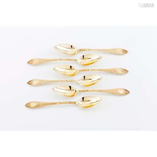 A set of 6 Louis-Philippe spoons