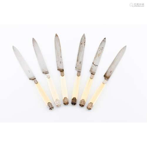 A set of 6 Renaissance style meat knives