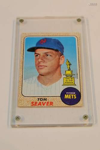 Baseball Topps Card: Tom Seaver, New York Mets. 1968.