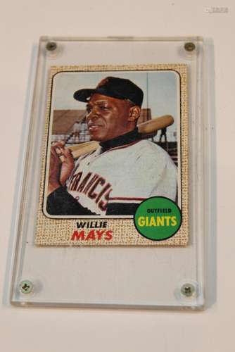 Baseball Topps Card: Willie Mays, San Francisco, 1968.