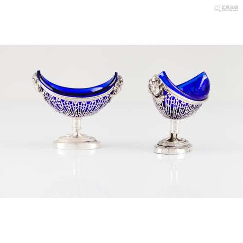 A pair of salt cellars