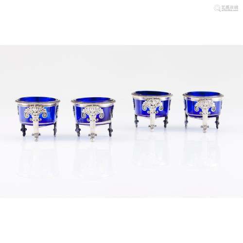 A set of 4 Consulate period salt cellars