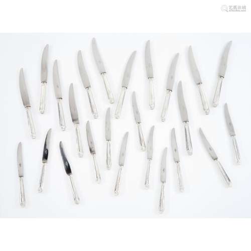 A set of 12 table knives and 12 cheese knives